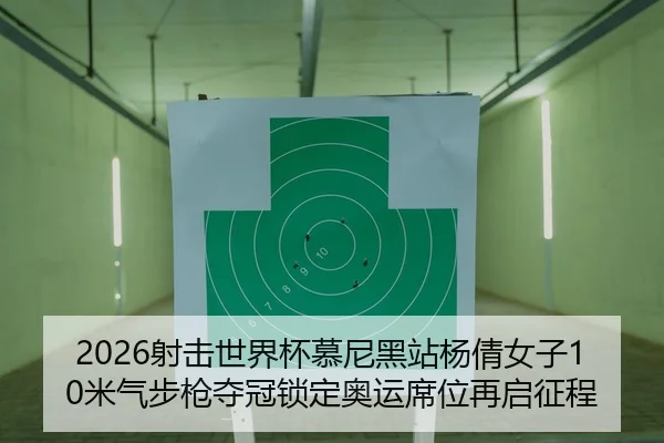 2026射击世界杯慕尼黑站杨倩女子10米气步枪夺冠锁定奥运席位再启征程